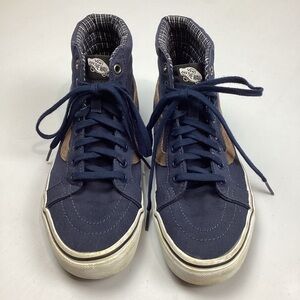 Vans Cord & Plaid Sk8Hi Reissue High Top Skate Shoes Sneakers